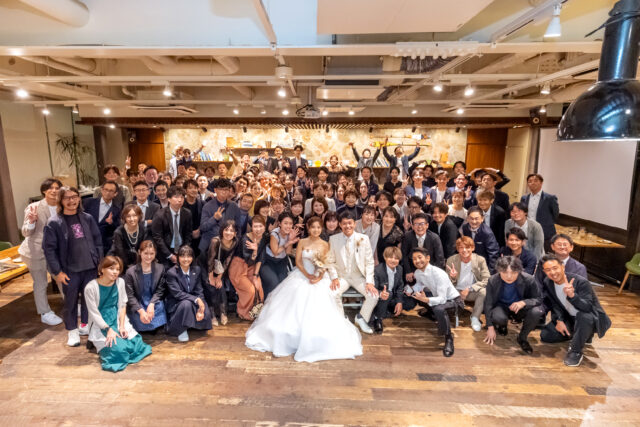 ウェディングパーティ,ウェディング,会費制,パーティ,令和婚,カジュアル,カジュアルウェディング,1.5次会,2次会,披露宴,挙式,結婚式,オリジナルウェディング,人前式,挙式,友人のみ,立食,半立食,立食パーティ